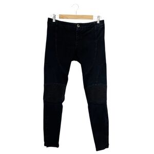 Stella McCartney Vintage Moto Skinny Jeans Size 29/6 Black Biker Denim Vtg Y2K